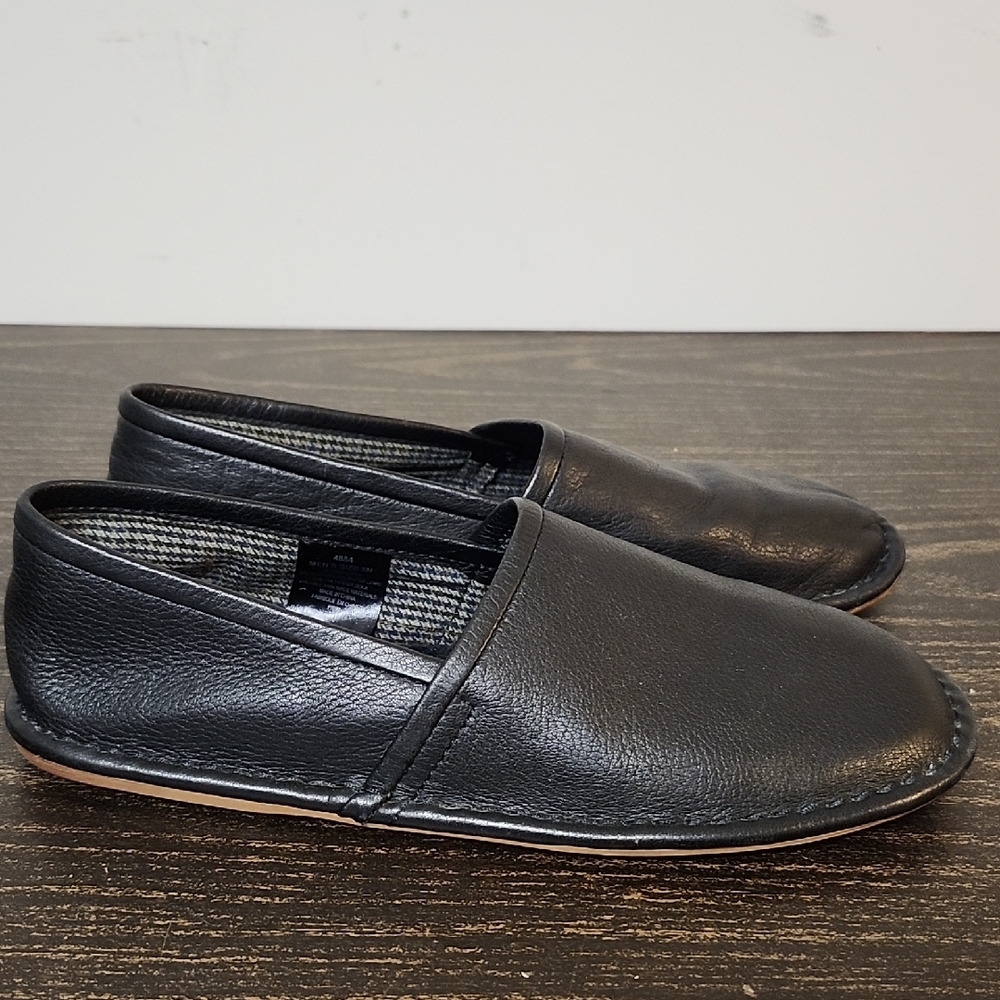 L.B. Evans men's leather upper slip on shoes or slippers size 8